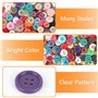 350 Pièces Boutons D'artisanat D'art, MXTIMWAN Bouton Multicolore, Bouton Couture, 4 trous Boutons Ronds en Résine Mélangés, 2 t