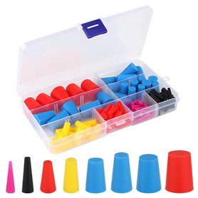 TNEDFOD 100 Pièces Bouchon Conique en Caoutchouc de Silicone