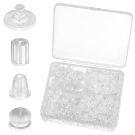TNEDFOD 670 Pièces Fermoir Boucles d'oreilles Silicone