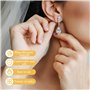 TNEDFOD 670 Pièces Fermoir Boucles d'oreilles Silicone, Universelle Attache Boucles d'oreilles Silicone Transparent, Bouchons de