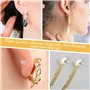 TNEDFOD 670 Pièces Fermoir Boucles d'oreilles Silicone, Universelle Attache Boucles d'oreilles Silicone Transparent, Bouchons de