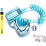 Dolbomy Bracelet de Securite pour Enfant et Bebe - Longueur de 2m en Acier Résistant et Elastique - Avec Verouillage à Clé et Si