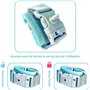 Dolbomy Bracelet de Securite pour Enfant et Bebe - Longueur de 2m en Acier Résistant et Elastique - Avec Verouillage à Clé et Si
