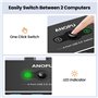 Switch USB 3.0, Commutateur USB KVM Switch 4 Ports Pour 2 PCs, 2 Ordinateurs Partageant 4 Périphériques, Haute Vitesse 5 Gbps, C