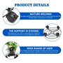 Porte Plante à roulettes, 2 Pièce Supports De Pots De Fleurs à roulettes Métal avec Roues Verrouillables pour Intérieur et Extér