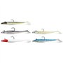 leurres de pêche en mer à la rhubarbe crème avec boîte (Lot de 5)