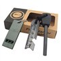 Pierre à Feu Allume Feu en Silex Magnésium Briquet Kit 7 en 1 avec Manche en Bois Fabriqué à La Main épais De 5/16" 10