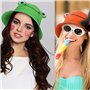 QQEE 2 Pièces Chapeau de Pêche de Grenouille, Chapeau en Coton Pliable Grenouille Seau, Chapeau d'été en Coton avec Grenouille, 