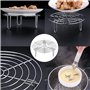 NUYYR Support à Vapeur, Grille de Cuisson la Dessous Plat Rond Acier Inoxydable Vapeur Rack Pour Autocuiseur, Casserole, Wok, 19