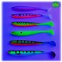 6 Pièces Leurres de Pêche, Leurres pour Poissons en Caoutchouc, Leurres Souples, Leurres Artificiels pour Brochet, Sandre, Toute