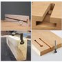 Whcctl Fraise en Rainure en T, 3 Pièces 8mm Routeur à Rainure en T Forme Routeur Bits, Queue de Fraise avec Lame Fraises à Bois,