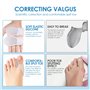 Impoditiongs 6 Pièces Correcteur Hallux Valgus,Étirement Ecarteur d'orteil,Séparateur d'Orteils en Silicone,Correcteur d'Orteils