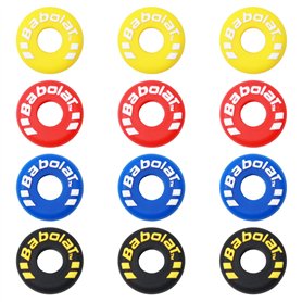 UTMACH Amortisseur Raquette Tennis 12 Pcs Amortisseur en Silicone Lettre Amortisseur Tennis Vibrations de Colored Anti Vibration