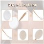 Applicateur Creme dos Ensemble de 7 Pièces Brosse dos Douche Long Manche Brosse de Bain Liquide Long Manche Applicateur Creme So