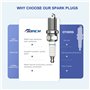 TORCH 2pcs F6RTC Bougie d'allumage Remplacer pour NGK BPR6ES, pour Bos ch 7995/WR6DC 7900/WR7DC, pour RN9YC RN10YC RN11YC, pour 