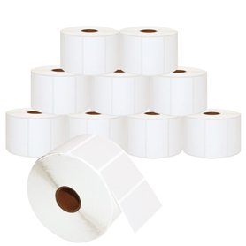 DOREE Lot de 10 rouleaux d'étiquettes thermiques directes 57 x 32 mm pour impression thermique Zebra GK420D