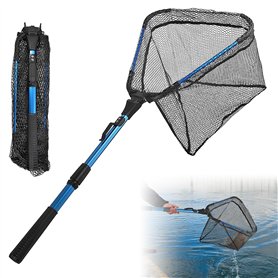 Épuisette de pêche télescopique à 2 sections - 90 cm - Pliable - Pour kayak