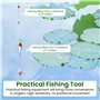 Lot de 3 flotteurs de pêche LED avec détecteur de touche - Avec détecteur de gravité et base - Accessoires de pêche pour la zone