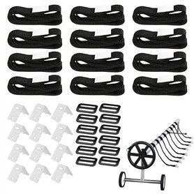 BORDEAG Lot de 12 Kit De Fixation pour Bâche Solaire De Piscine