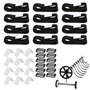 BORDEAG Lot de 12 Kit De Fixation pour Bâche Solaire De Piscine