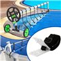 BORDEAG Lot de 12 Kit De Fixation pour Bâche Solaire De Piscine, Rouleaux De Film Solaire pour Piscine, Rouleaux De Fixation pou