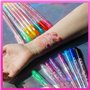 couleurs vives et paillettes