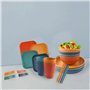 Hyacinthy Vaisselle Camping 4 Personnes, 48 Pièces Assiette Plastique, Ensemble Vaisselle de Table avec Bol Assiette Cuillère, R