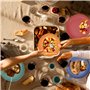 Hyacinthy Vaisselle Camping 4 Personnes, 48 Pièces Assiette Plastique, Ensemble Vaisselle de Table avec Bol Assiette Cuillère, R