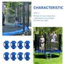 YEAMLTE Capuchons Poteau Trampoline, 8 Pièces Trampoline Embout, Capuchons Pôle Trampoline, Capuchon D'Trampoline, pour Embout P