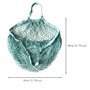 5 Sacs Courses en Maille de Coton, Sac de Courses en Coton de Fourre-Tout Tissé pour Provisions, Lavables et Respectueux de L'en