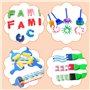 Surplex 65 Pièces Peinture éponge Lot de pinceaux, Brosses de Peinture pour Enfants Maternelle Artisanat Art DIY Peinture d'appr
