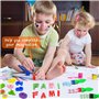 Surplex 65 Pièces Peinture éponge Lot de pinceaux, Brosses de Peinture pour Enfants Maternelle Artisanat Art DIY Peinture d'appr