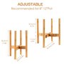 Surplex Support de Pot de Fleur, Milieu du Siècle en Bois Support pour Plantes réglable Moderne pour Salon Jardin Balcon Coin Po