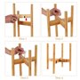 Surplex Support de Pot de Fleur, Milieu du Siècle en Bois Support pour Plantes réglable Moderne pour Salon Jardin Balcon Coin Po