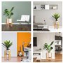 Surplex Support de Pot de Fleur, Milieu du Siècle en Bois Support pour Plantes réglable Moderne pour Salon Jardin Balcon Coin Po