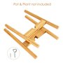 Surplex Support de Pot de Fleur, Milieu du Siècle en Bois Support pour Plantes réglable Moderne pour Salon Jardin Balcon Coin Po