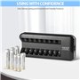 ENEGON Chargeur de Piles (8 Fentes) avec 4 Piles Rechargeables AA 1100mAh & 4 Piles Rechargeables AAA 2800mAh, Chargeur de Piles