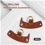Bandoulière en Cuir pour Mini Sacs, Remplacement en Cuir Véritable sans Perforation pour Le Mini Bag, Petit Sac a Main Femme，Mar