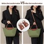 Bandoulière en Cuir pour Mini Sacs, Remplacement en Cuir Véritable sans Perforation pour Le Mini Bag, Petit Sac a Main Femme，Mar