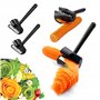 Spiraliseur Légumes Coupe Spiralizer éplucheuse - Rouleau de Fleurs en Entonnoir en Spirale Trancheuse de Cuisine pour Vos Fruit