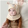 Bonnet d'hiver Doux pour Enfant avec Motif d'ours et Oreilles d'ours