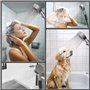 HONBOO Pommeau de Douche Filtrant, Pommeau de Duche Economie Deau avec Bouton D'arrêt D'eau, Douchette avec Flexible de 1,5 m, P