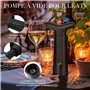 KOOSREEL Pompe à Vide Vin avec 4 Bouchons, Garde le Vin Frais Jusqu'à 10 Jours, Bouchon Bouteille Vin, Réutilisable pour Garder 