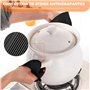 1 Paire Gant de Cuisine épais en Silicone,Gants de Four Résistant à la Chaleur, Gants de Cuisine Antidérapants, Gant Cuisine Ant