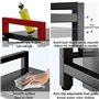 devesanter Étagère Extensible pour Micro-Ondes à 2 Niveaux avec 5 Crochets, Organisateur de Cuisine, Étagères de Boulangerie pou