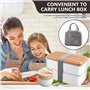 1400ml Bento Lunch Box, Boite Repas, Boite Bento Japonaise, Boite A Lunch Avec Compartiments Sac Isotherme Et 600ml Bol De Soupe