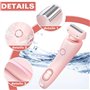 Epilateur Electrique Femme, Rasoir Électrique Femme, Rasoir Femme Electrique, 2 En 1 Rasoir Électrique Femme Utilisation Humide 