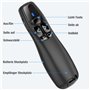 HELLCOOL Télécommande de Présentation sans Fil, 2,4 GHz Récepteur USB, Télécommande Powerpoint pour Windows/Mac/PowerPoint/Keyno