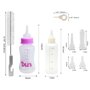 2 Set Biberon pour Animaux de Compagnie de Soins Infirmiers avec 5Tétines de Rechange