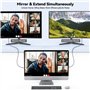 Adaptateur USB C vers HDMI,2M USB C HDMI Cable HDMI USB C Adaptateur USB HDMI Compatible Thunderbolt 4/3 a HDMI pour Surfac Pro 